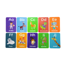 Cargar imagen en el visor de la galería, Tarjetas Fichas Didacticas ABC alfabeto con personajes de Mundo Canticuentos